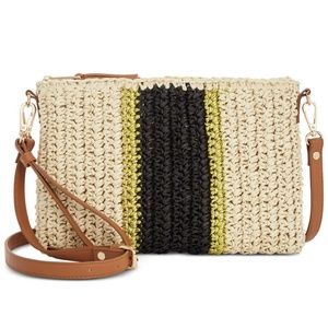 INC NEW!!  Tropical Straw Crossbody Colorblock $24